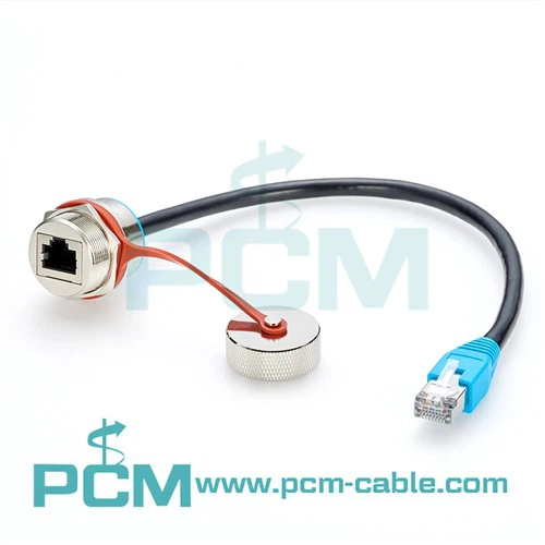 Jack cắm RJ45 chống nước sang cáp cắm RJ45 Phiên bản kim loại