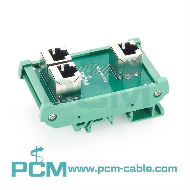 RJ45 DIN Rail Interface Module – Industrial Ethernet 1-to-2 Splitter Board