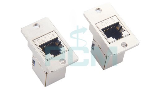 Screw lock panel mount RJ45 connector Screw lock panel mount RJ45 connector