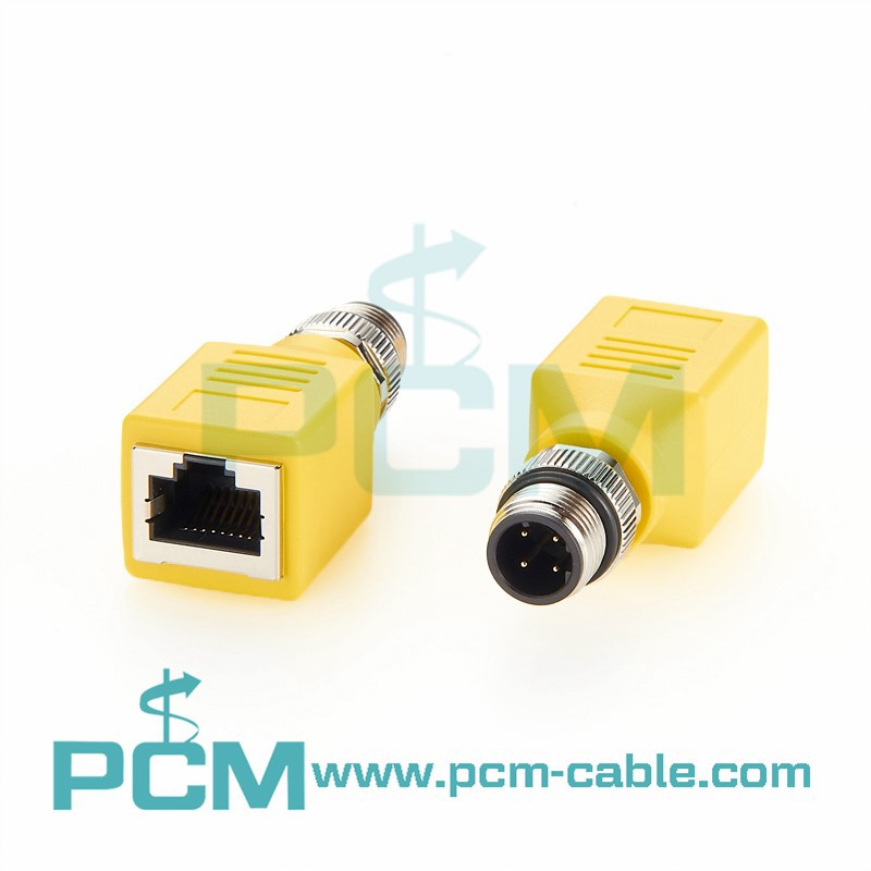 Network Adapter M12 4 pin D-coded Male to RJ45 Jack we are a manufacturer of Network Adapter M12 4 pin D-coded Male to RJ45 Jack
