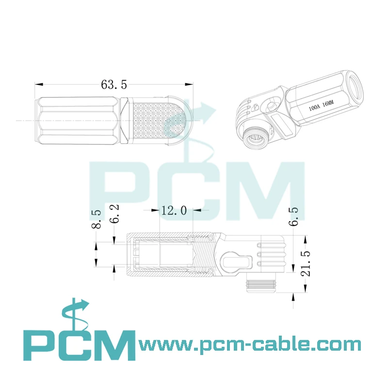 100A Energy Storage Connector size dimensions 100A Energy Storage Connector size dimensions