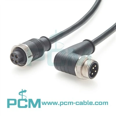 7/8 "4 pin lắp ráp cáp góc phải