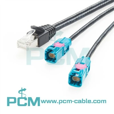 Cáp Ethernet ô tô RJ45 sang kép H - đầu nối MTD