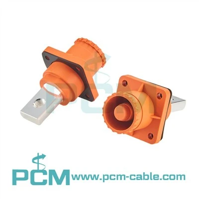 Ổ cắm kết nối lưu trữ năng lượng nữ cao áp 12 mm 350A màu cam