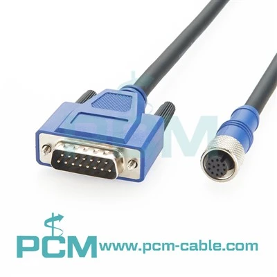 M12 đến DB15 Power và I/O Cáp cho cảm biến camera tầm nhìn máy